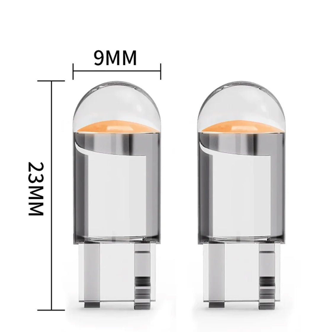 12v W5W Led T10 COB LED Transparent IP65 6000K Vit - Landgren Dynamics