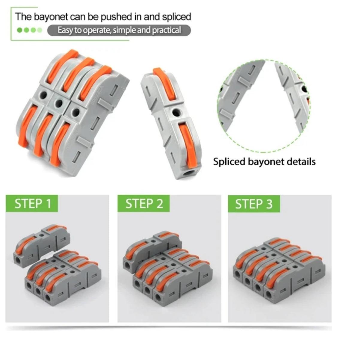 Quick connector snabbkoppling klamma vågrät kabelskarv - Landgren Dynamics