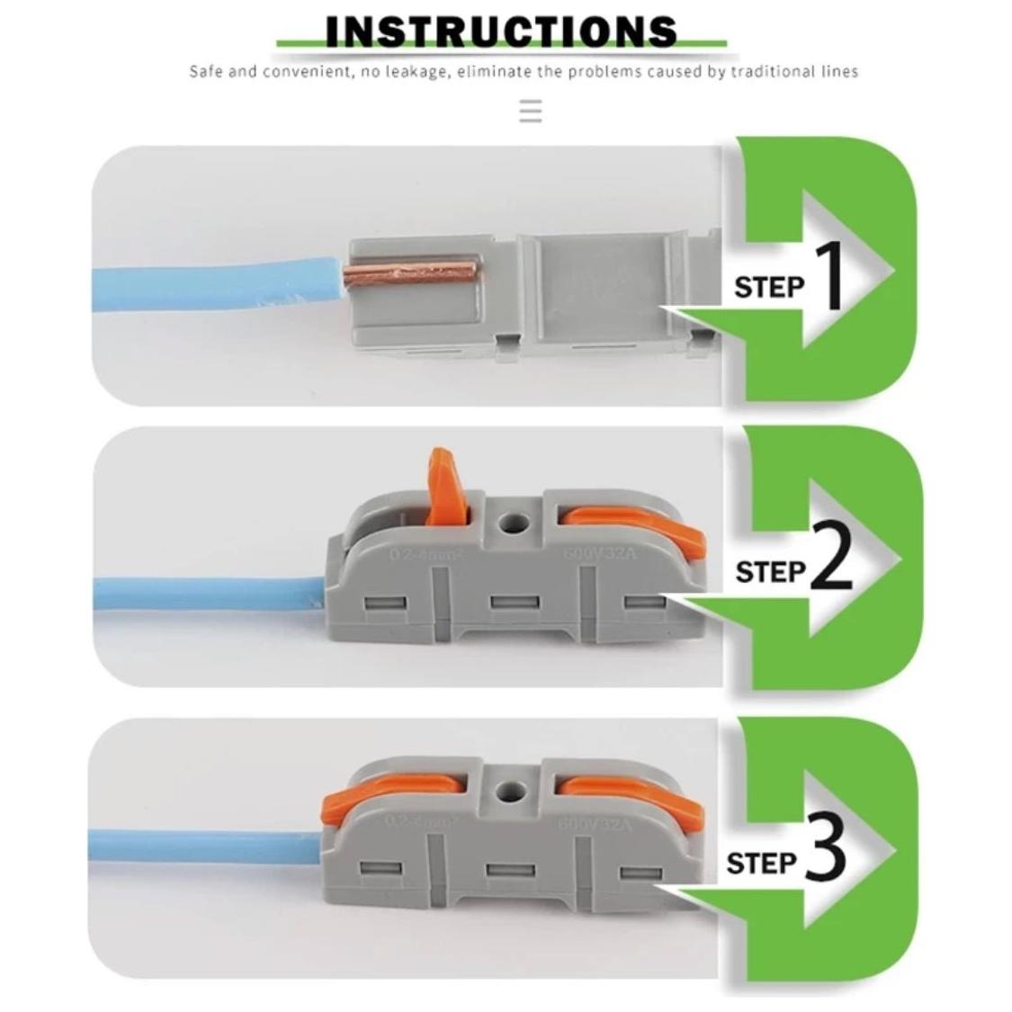 Quick connector snabbkoppling klamma vågrät kabelskarv - Landgren Dynamics